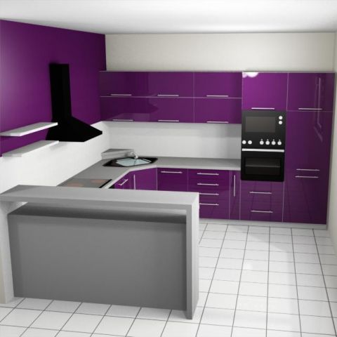 Kuchyň moderní designová s barem